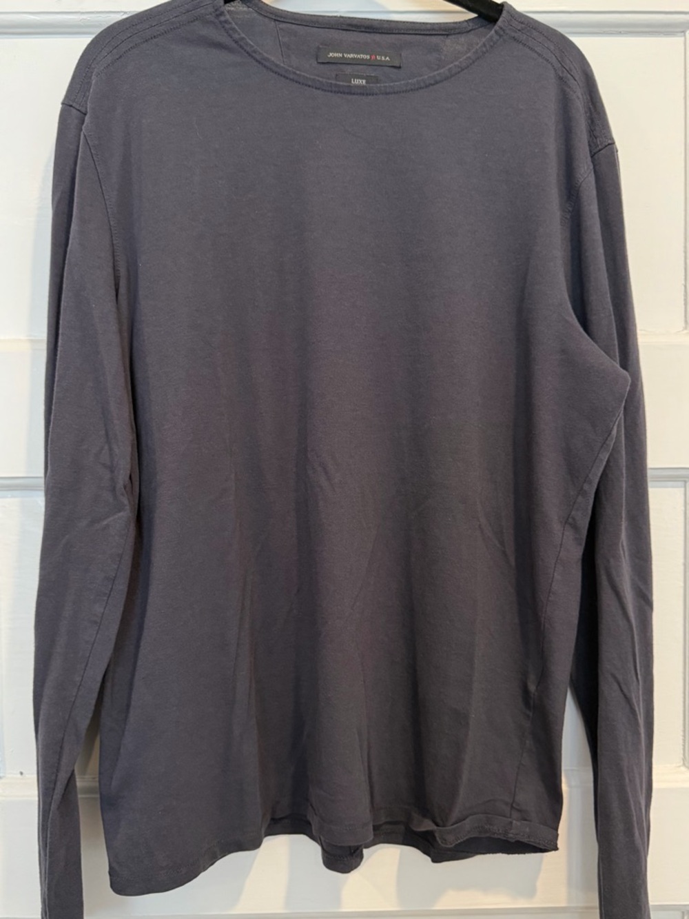John Varvatos Long Sleeve Crewneck Shirt - Navy